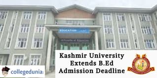 Kashmir University Extends B.Ed Admission Deadline; Apply by February 17